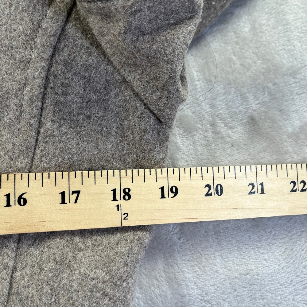 London Fog Pea Coat Women M Tan Wool Blend Double Breasted Timeless Fall Neutral - Picture 9 of 11